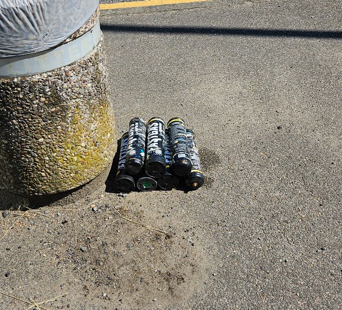 7 Nitrous Oxide Gas Bottles Collected From Lincoln Road.