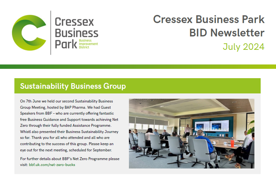Cressex BID Newsletter July 2024