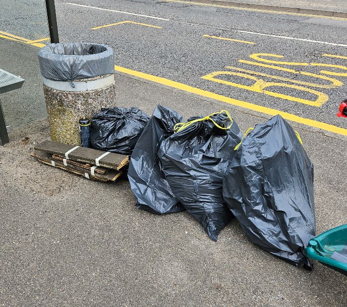 4 Bags Collected from Lancaster Road & Wellington Road.