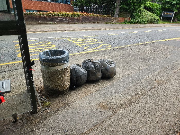5 bags and 7 nitro gas bottles collected from Coronation Road, Turnpike Road, Turnpike Way, Blenheim Road and Halifax Road