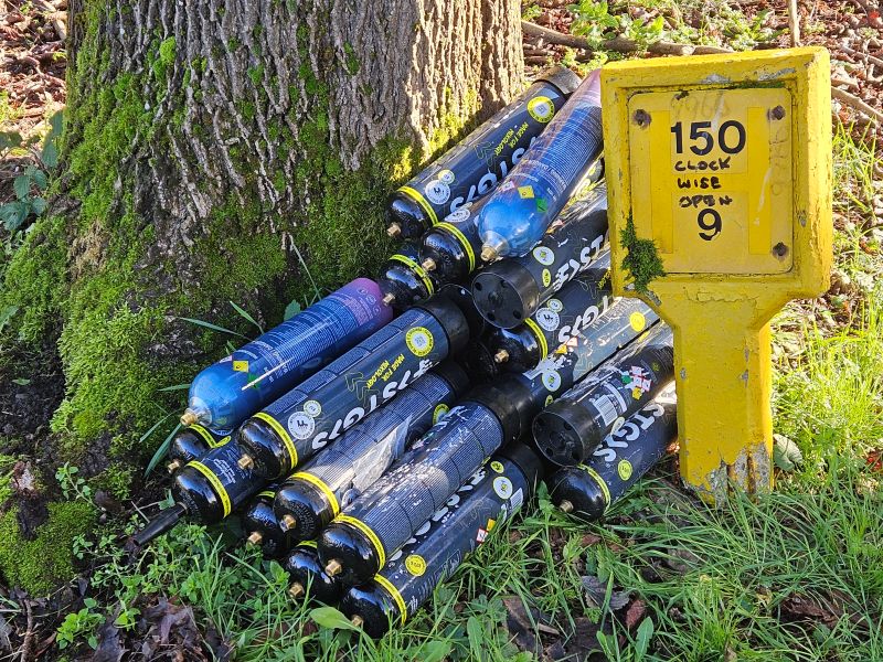 9 Bags Of Litter & 28 Gas Canisters